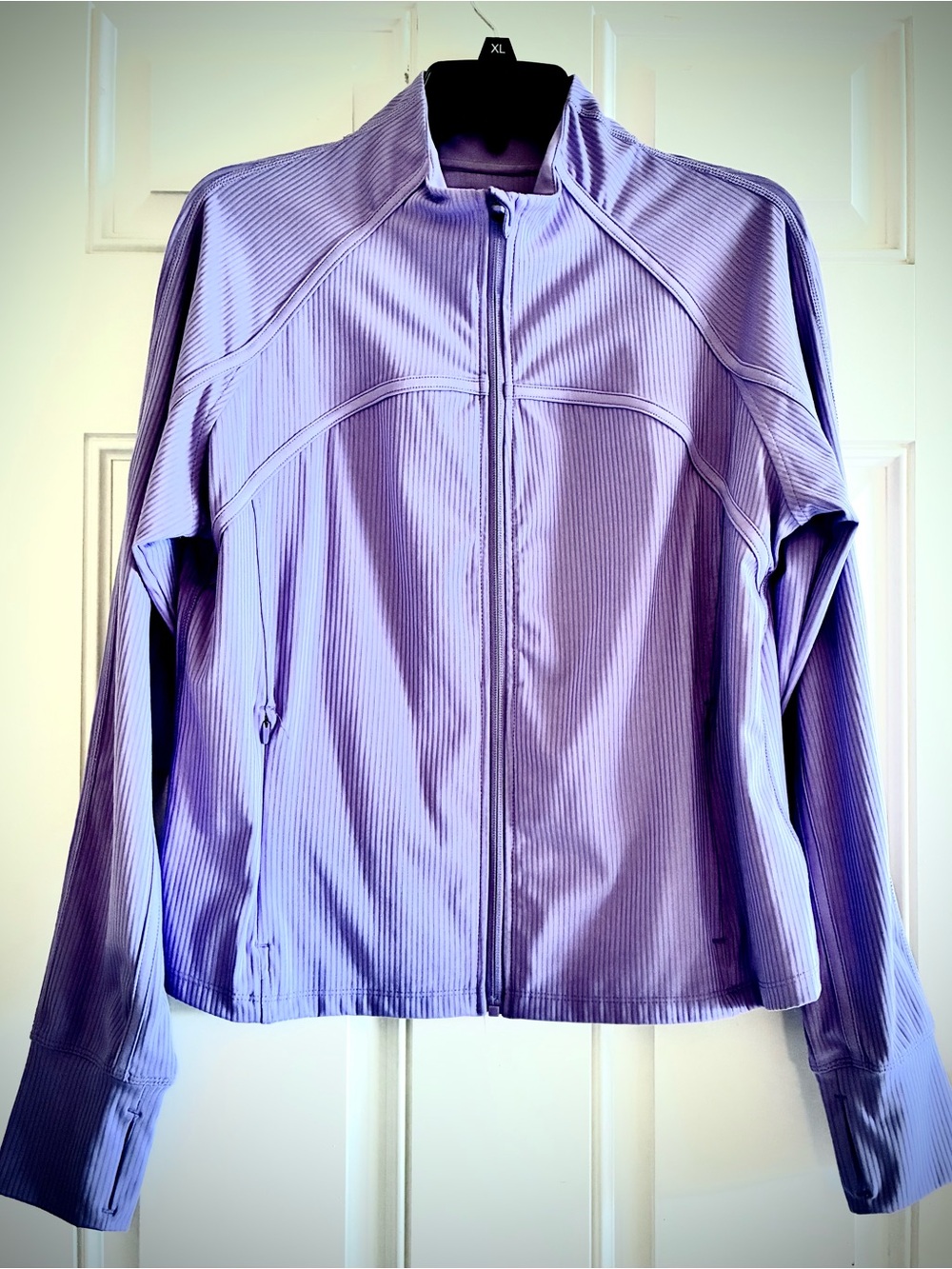 Danskin Lavender Full-Zip Ribbed Jacket women’s large